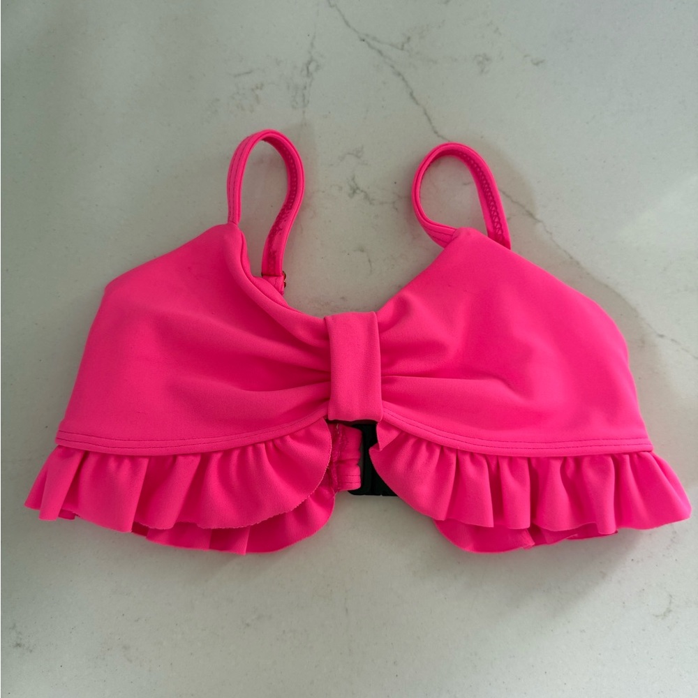 Five Dancewear pink ruffle dance bra